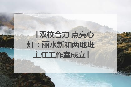 双校合力 点亮心灯：丽水新和两地班主任工作室成立