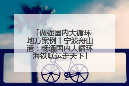 做强国内大循环·地方案例丨宁波舟山港：畅通国内大循环海铁联运走天下