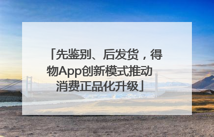 先鉴别、后发货，得物App创新模式推动消费正品化升级