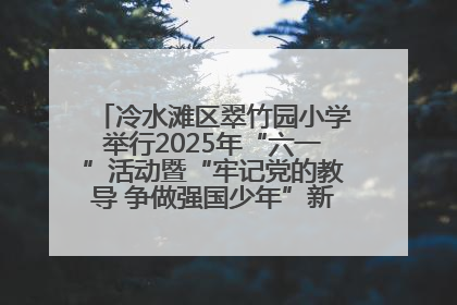 冷水滩区翠竹园小学举行2025年“六一”活动暨“牢记党的教导 争做强国少年”新队员入队仪式