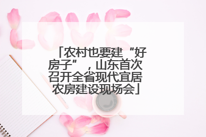 农村也要建“好房子”，山东首次召开全省现代宜居农房建设现场会