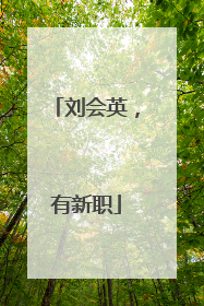 刘会英，有新职