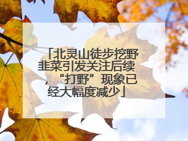 北灵山徒步挖野韭菜引发关注后续，“打野”现象已经大幅度减少