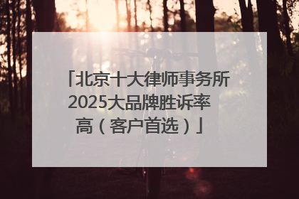 北京十大律师事务所2025大品牌胜诉率高（客户首选）
