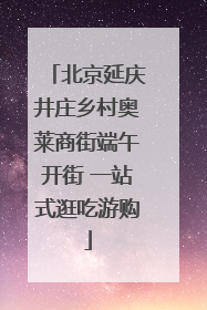 北京延庆井庄乡村奥莱商街端午开街 一站式逛吃游购