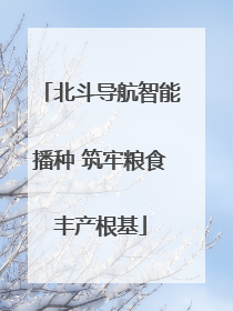 北斗导航智能播种 筑牢粮食丰产根基