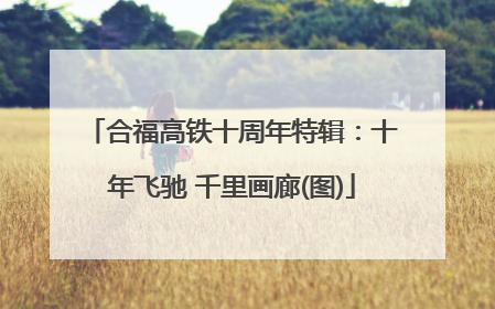 合福高铁十周年特辑：十年飞驰 千里画廊(图)