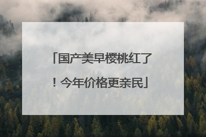 国产美早樱桃红了！今年价格更亲民