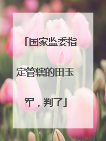 国家监委指定管辖的田玉军，判了