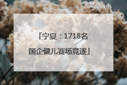 宁夏：1718名国企健儿赛场竞逐