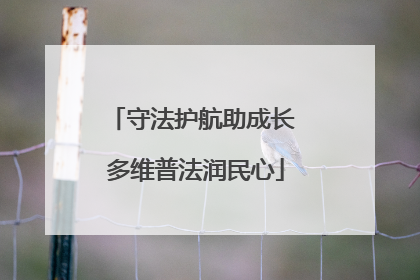 守法护航助成长 多维普法润民心