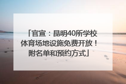 官宣：昆明40所学校体育场地设施免费开放！附名单和预约方式