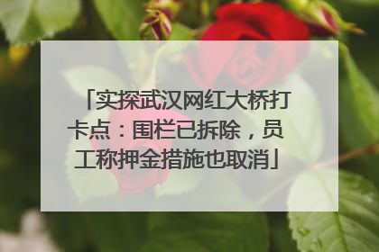 实探武汉网红大桥打卡点：围栏已拆除，员工称押金措施也取消