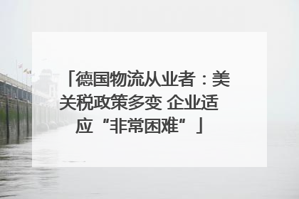 德国物流从业者：美关税政策多变 企业适应“非常困难”