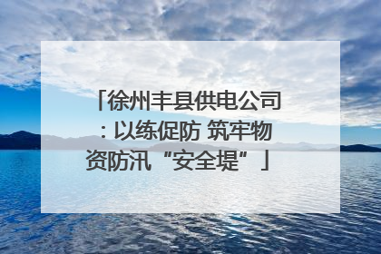 徐州丰县供电公司：以练促防 筑牢物资防汛“安全堤”