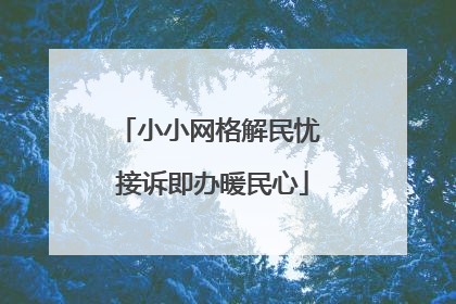 小小网格解民忧 接诉即办暖民心