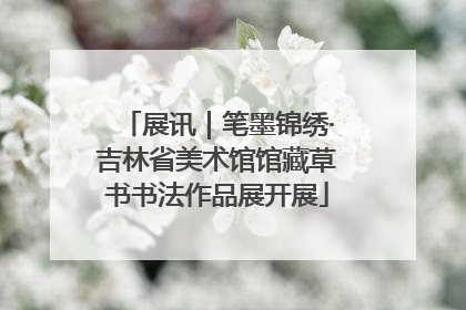 展讯｜笔墨锦绣·吉林省美术馆馆藏草书书法作品展开展