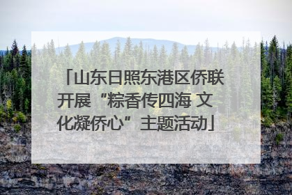 山东日照东港区侨联开展“粽香传四海 文化凝侨心”主题活动