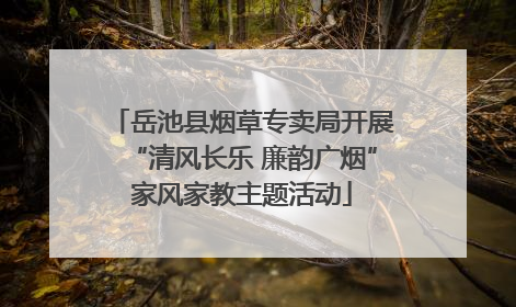岳池县烟草专卖局开展“清风长乐 廉韵广烟”家风家教主题活动