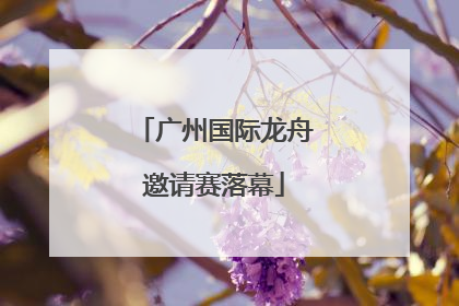 广州国际龙舟邀请赛落幕