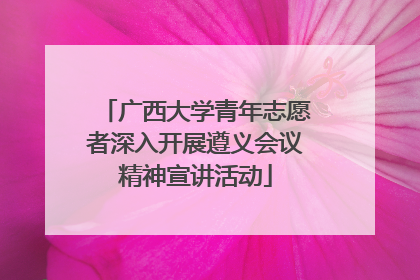 广西大学青年志愿者深入开展遵义会议精神宣讲活动