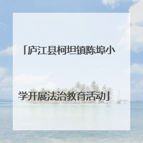 庐江县柯坦镇陈埠小学开展法治教育活动