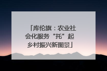 库伦旗：农业社会化服务“托”起乡村振兴新图景