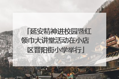 延安精神进校园暨红领巾大讲堂活动在小店区晋阳街小学举行