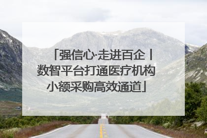 强信心·走进百企丨数智平台打通医疗机构小额采购高效通道