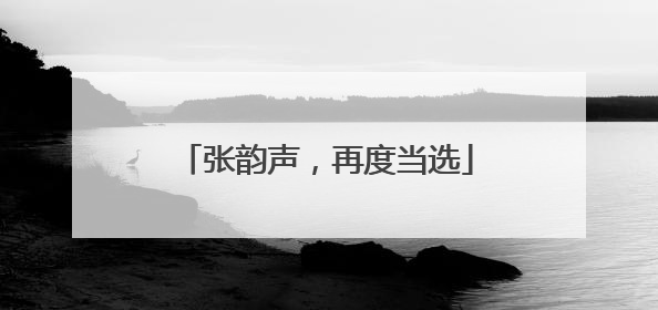 张韵声，再度当选