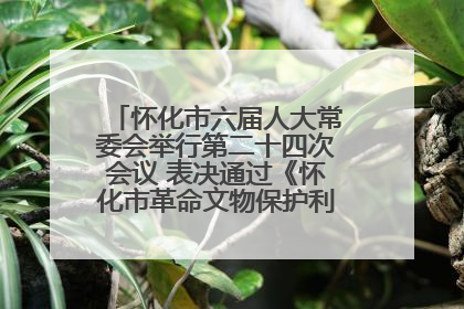 怀化市六届人大常委会举行第二十四次会议 表决通过《怀化市革命文物保护利用若干规定》