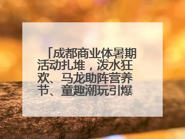 成都商业体暑期活动扎堆，泼水狂欢、马龙助阵营养节、童趣潮玩引爆消费新场景