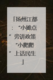 扬州江都：“小摊点”旁讲政策 “小爬爬”上话民生