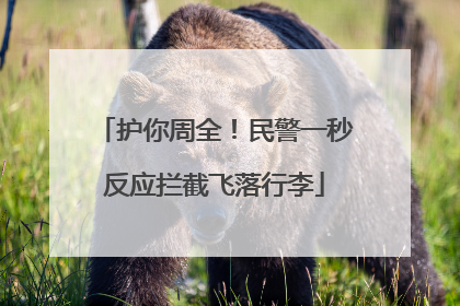 护你周全！民警一秒反应拦截飞落行李