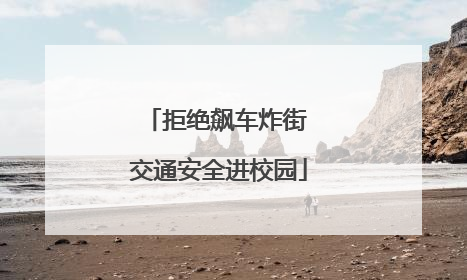 拒绝飙车炸街 交通安全进校园