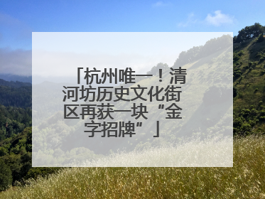 杭州唯一！清河坊历史文化街区再获一块“金字招牌”