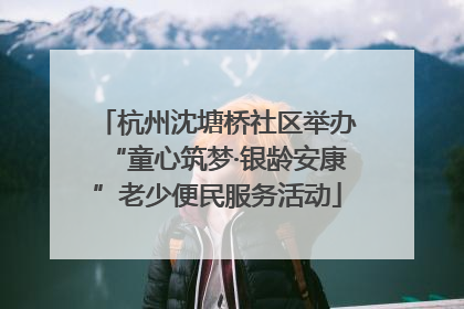 杭州沈塘桥社区举办“童心筑梦·银龄安康”老少便民服务活动