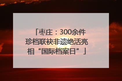 枣庄：300余件珍档联袂非遗绝活亮相“国际档案日”