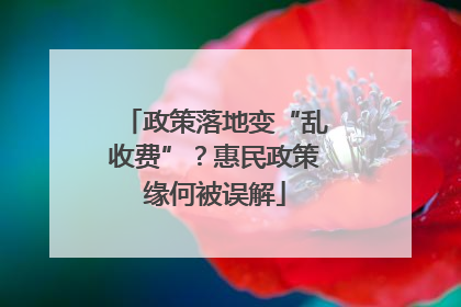 政策落地变“乱收费”？惠民政策缘何被误解