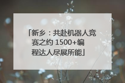 新乡：共赴机器人竞赛之约 1500+编程达人尽展所能