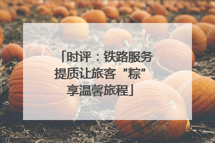 时评：铁路服务提质让旅客“粽”享温馨旅程