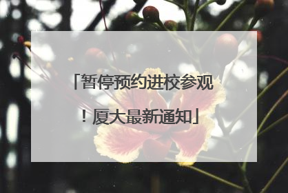 暂停预约进校参观！厦大最新通知
