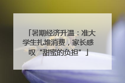 暑期经济升温：准大学生扎堆消费，家长感叹“甜蜜的负担”
