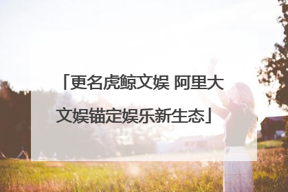 更名虎鲸文娱 阿里大文娱锚定娱乐新生态