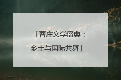曹庄文学盛典：乡土与国际共舞