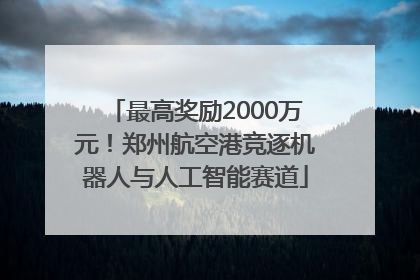 最高奖励2000万元！郑州航空港竞逐机器人与人工智能赛道
