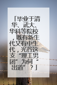 毕业于清华、武大、华科等院校，既有新生代又有中生代，光谷这支“理工男团”为何“出道”？