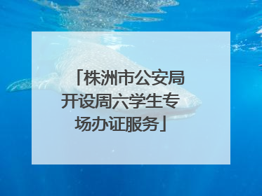 株洲市公安局开设周六学生专场办证服务