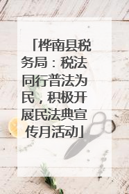桦南县税务局：税法同行普法为民，积极开展民法典宣传月活动