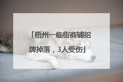 梧州一临街商铺招牌掉落，3人受伤